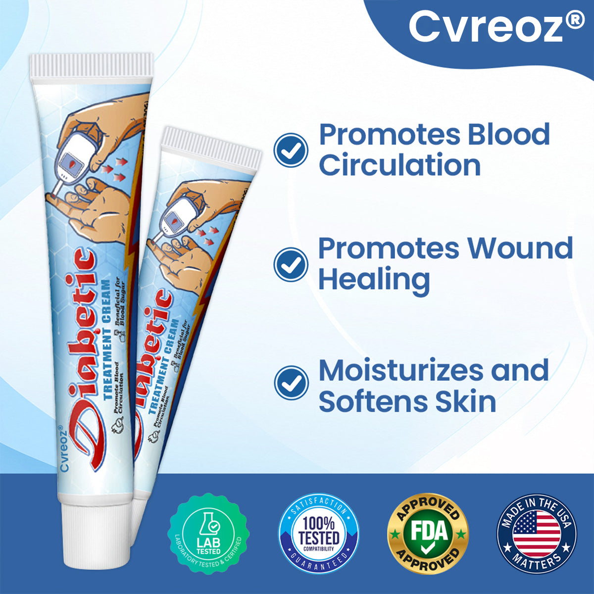 LIMITED TIME SALE OFF 70% 🔥 CVREOZ® VitaGluco Diabetes Treatment Cream