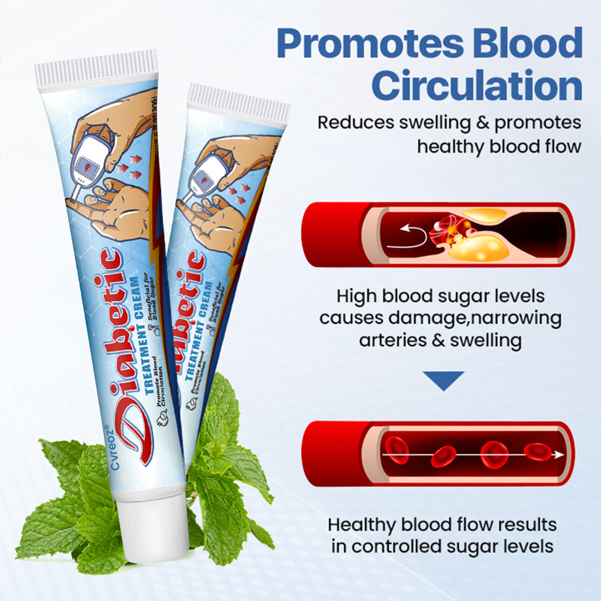 LIMITED TIME SALE OFF 70% 🔥 CVREOZ® VitaGluco Diabetes Treatment Cream