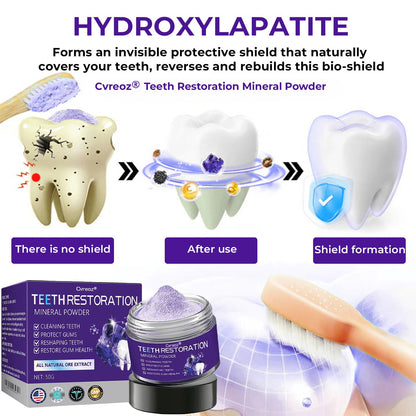 Cvreoz® Teeth Restoration Mineral Powder 🦷✨ Treats periodontitis & mouth ulcers, whitens teeth, prevents tooth loss, and repairs gum recession 😁