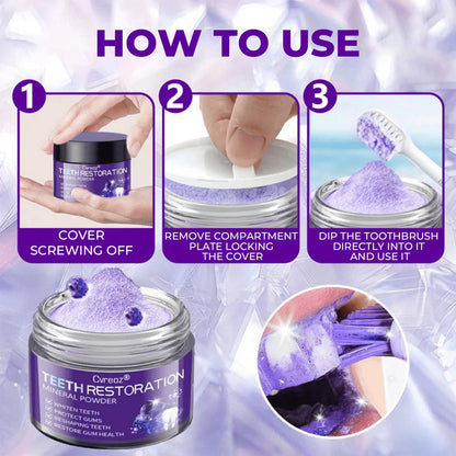Cvreoz® Teeth Restoration Mineral Powder 🦷✨ Treats periodontitis & mouth ulcers, whitens teeth, prevents tooth loss, and repairs gum recession 😁